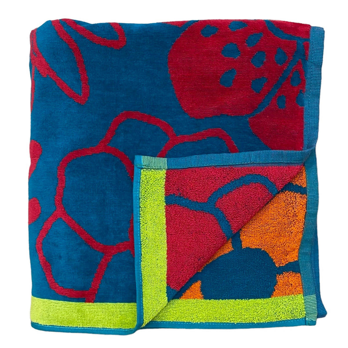 STRANDTUCH Frottee Velours Jacquard Samana 140x180 400g/m² - Orange, Textil (140/180cm) - LE COMPTOIR DE LA PLAGE