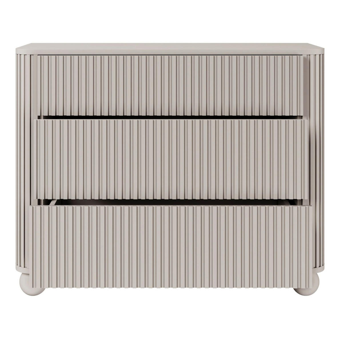 KOMMODE Arvello Greige 93 cm - Taupe, Holz/Holzwerkstoff (93.2/83.8/38cm) - Selsey