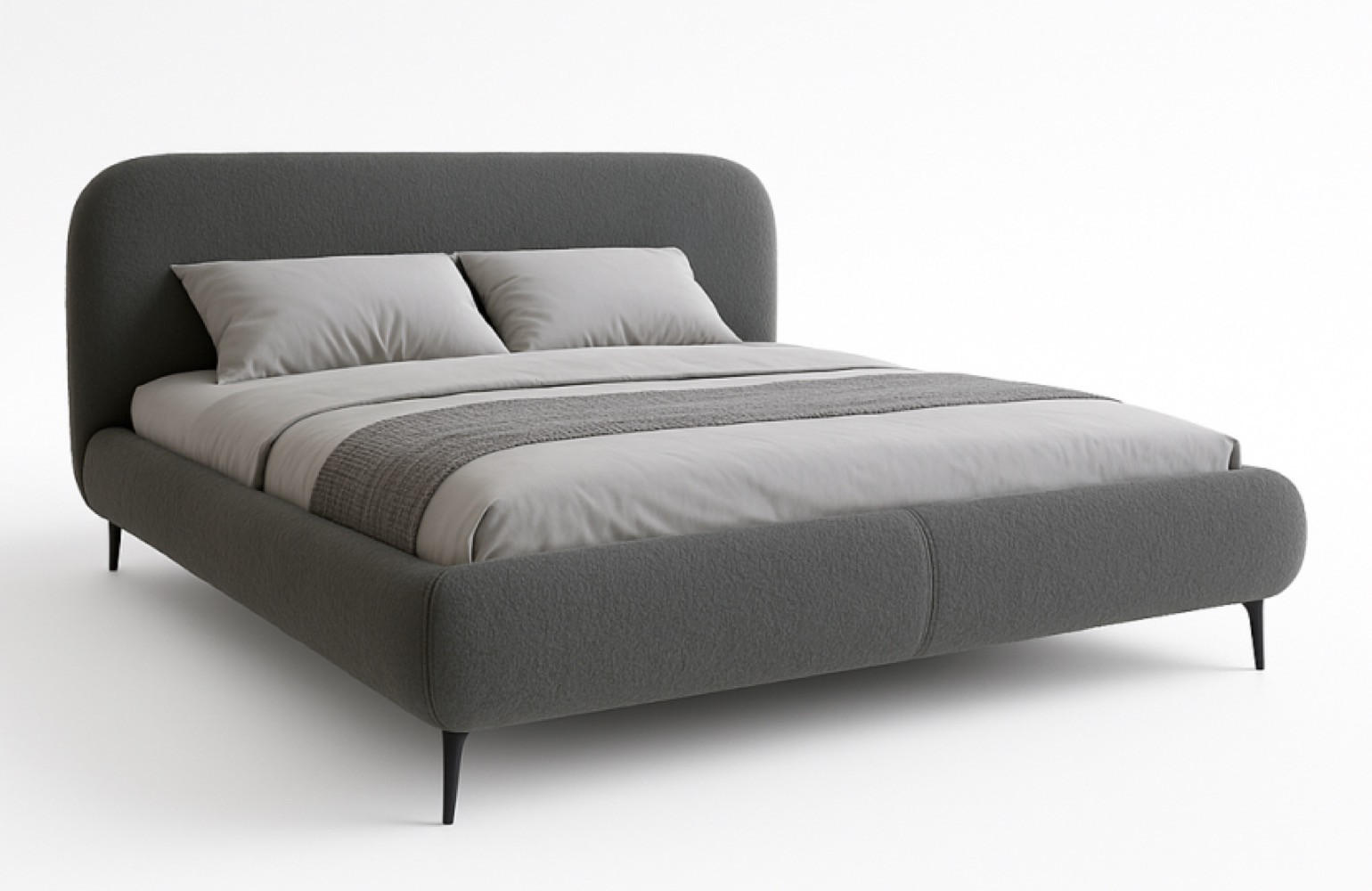 Sepro Meble Bett Schwarz, Grau 140x200 cm