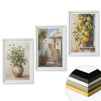 WANDBILDER 3er-Set - 40x60 cm Weißer Rahmen - Zitronenblumen im Topf, Straßen - Weiß, Kunststoff (40/60cm) - ArtPrintCave