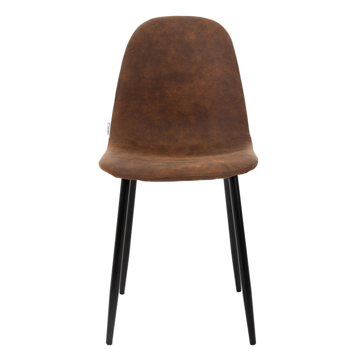 ESSZIMMERSTUHL Samt Braun 4er Set - Dunkelbraun, Metall (50/87/47cm) - ML-DESIGN