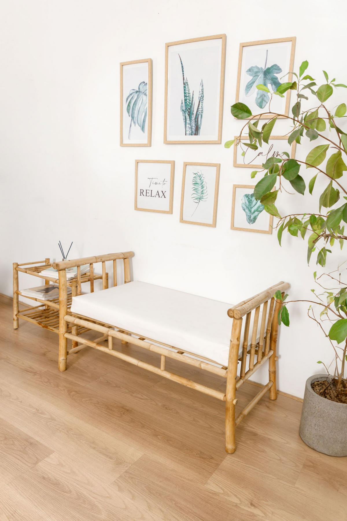 SITZBANK Holz Beige - Beige, Holz (120/64.6/56cm) - Nordlys