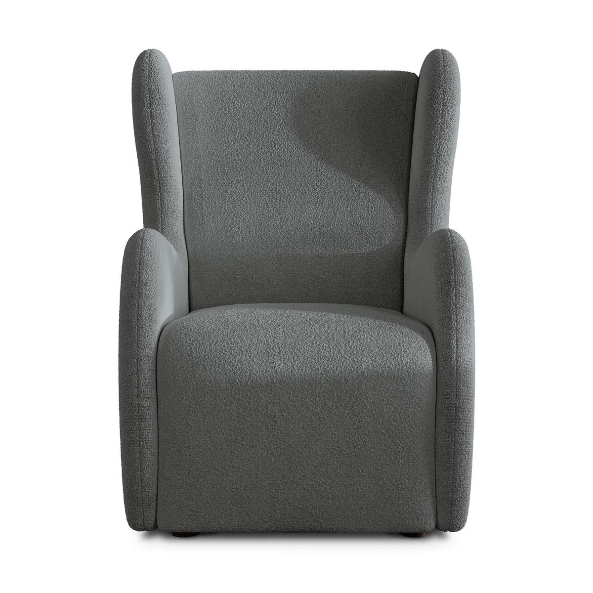 MASSENO Relaxační Křeslo MASTI, Látka s přezkami Šedá - šedá, kompozitní dřevo (74/100/86cm) - MASSENO