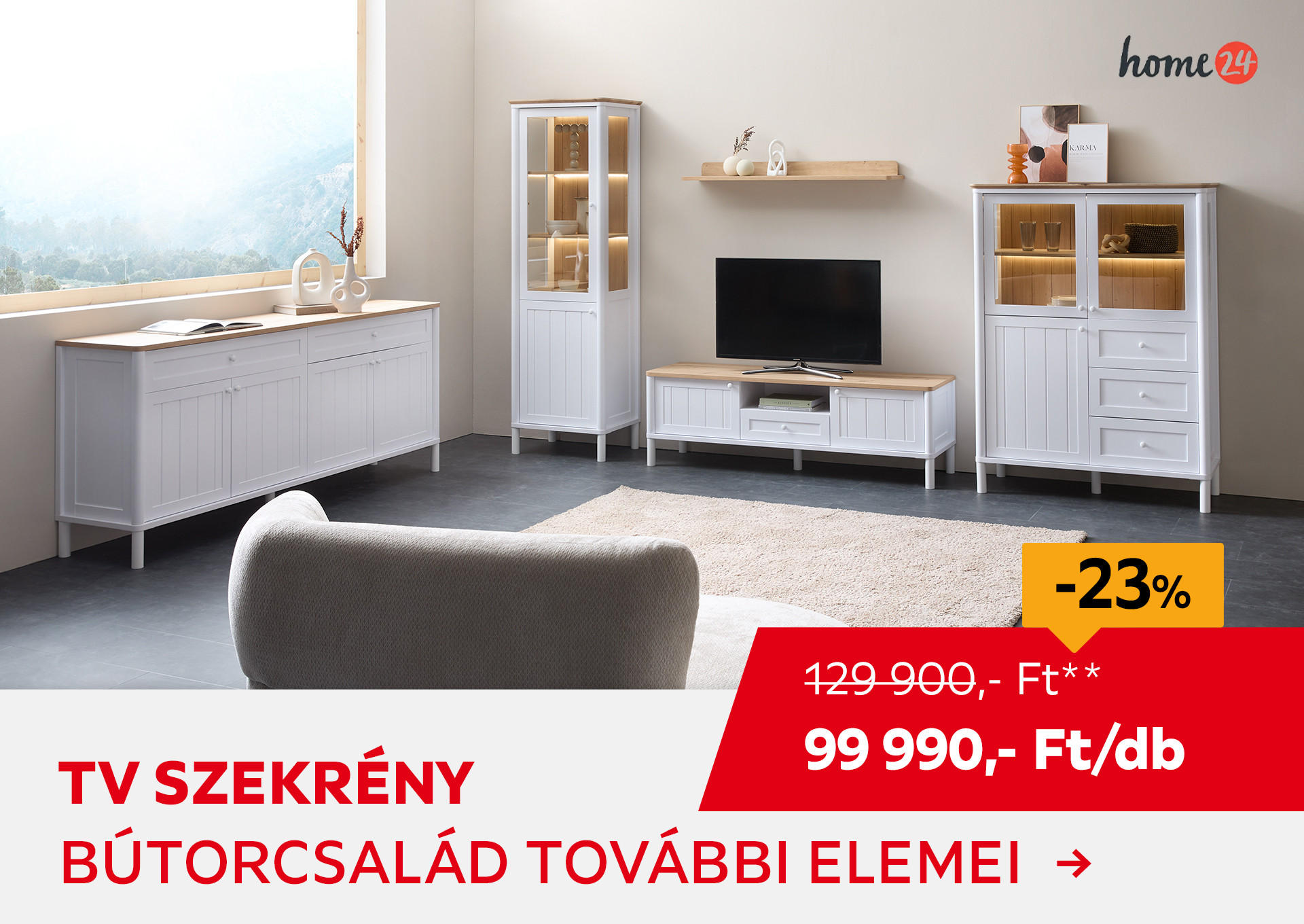 TV SZEKRÉNY "NILSSON" Kiemelt termék 129900 Ft.- helyett 99990 Ft.-