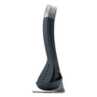SPATEL-SET Spatelset mit Halter - Nest Edelstahl - 5-teilig - Silberfarben, Metall (12/2/34cm) - Joseph Joseph 