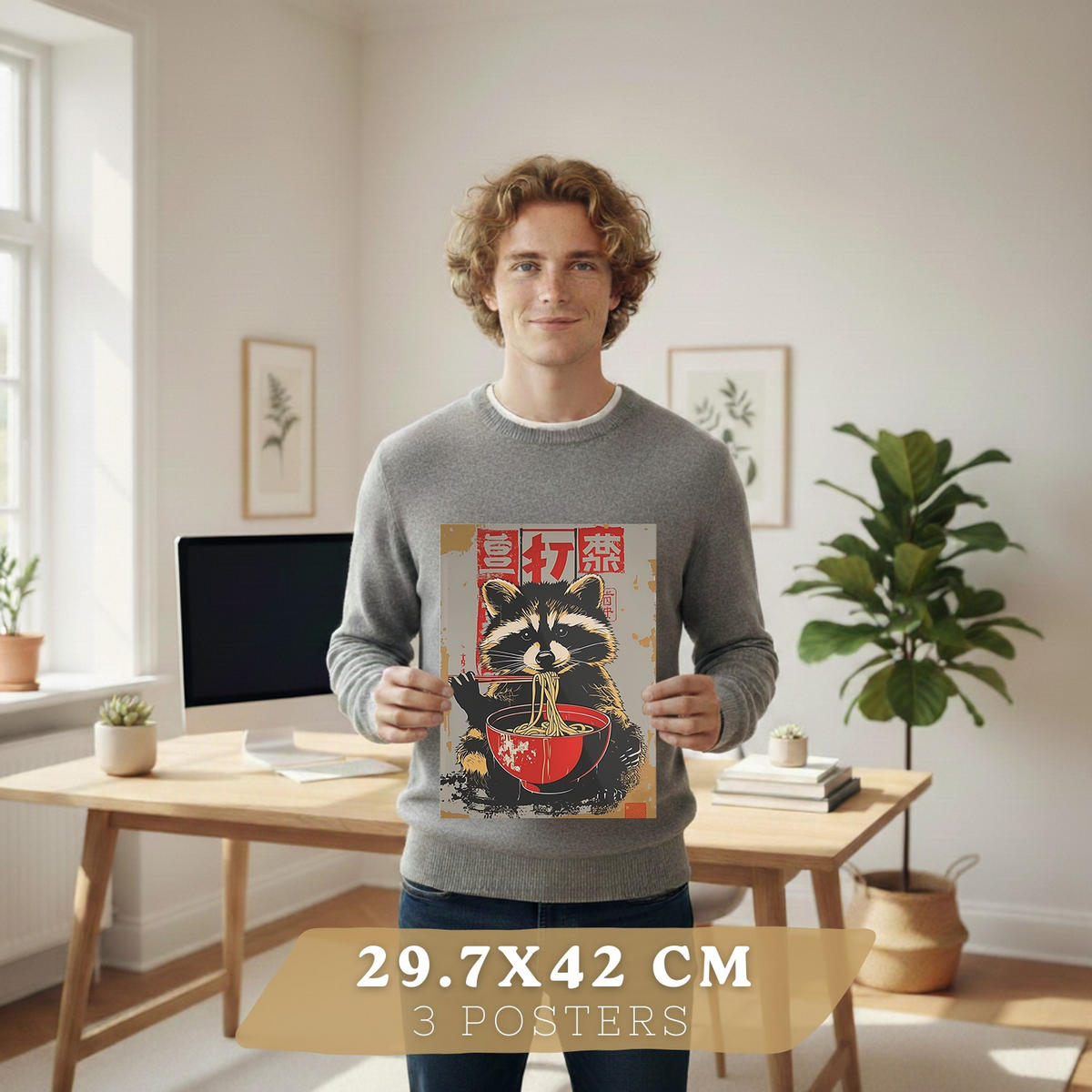 PLAKAT Sada 3 Sada ramen po 3 A3 Černý rám - černá, papír (29.7/1/42cm) - Nacnic