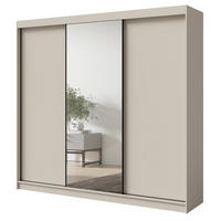 SCHWEBETÜRENSCHRANK mit Spiegel Fiore Plus 3D1L 250 Kaschmir/Schwarz - Kaschmir/Schwarz, Holzwerkstoff/Metall (250/236/60cm) - mzm24
