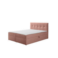 BOXBETT Toronto 180x200 Bonell-Matratze H3 und Topper - Silberfarben/Rosa, Holz/Holzwerkstoff (180/200cm) - Ravio