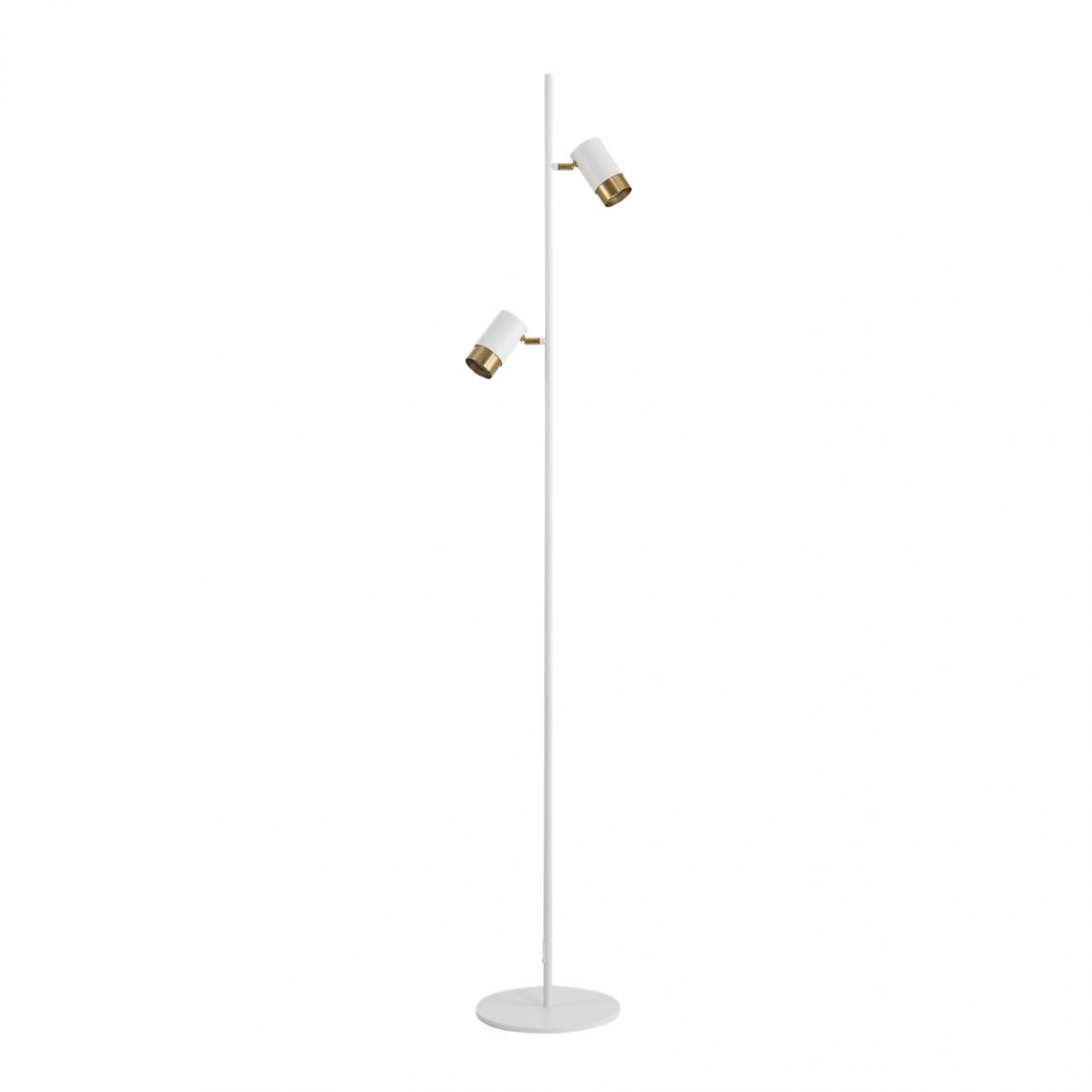 STEHLEUCHTE Elya, Weiß, 160cm - Weiß, Metall (25/25/160cm) - KOSILUM