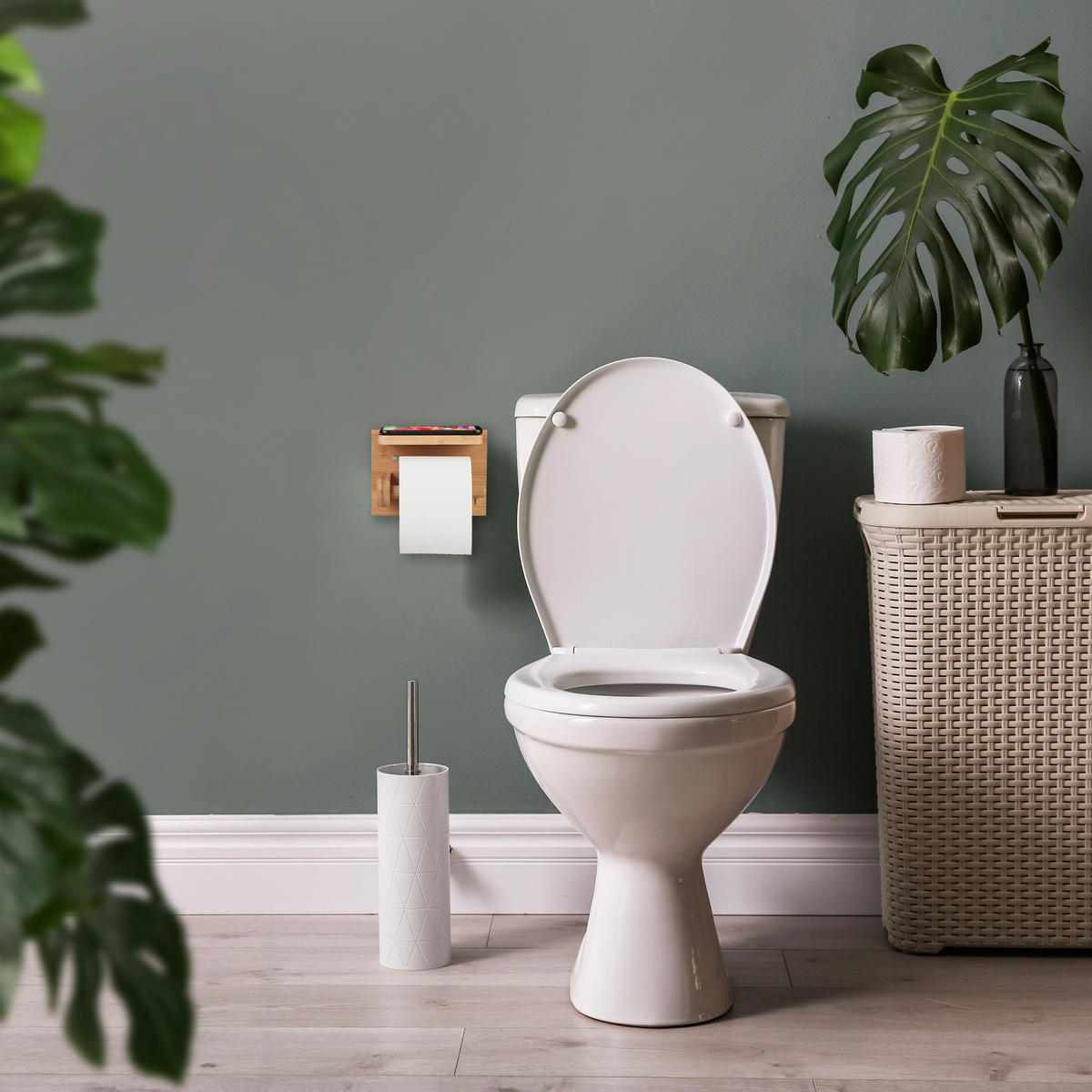 TOILETTENPAPIERHALTER - Hellbraun, Holz (16/12/10cm) - Relaxdays