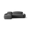ECKSOFA mit Schlaffunktion LUCAS Quelle 92 Links - Dunkelgrau, Textil (240/145cm) - Bedante