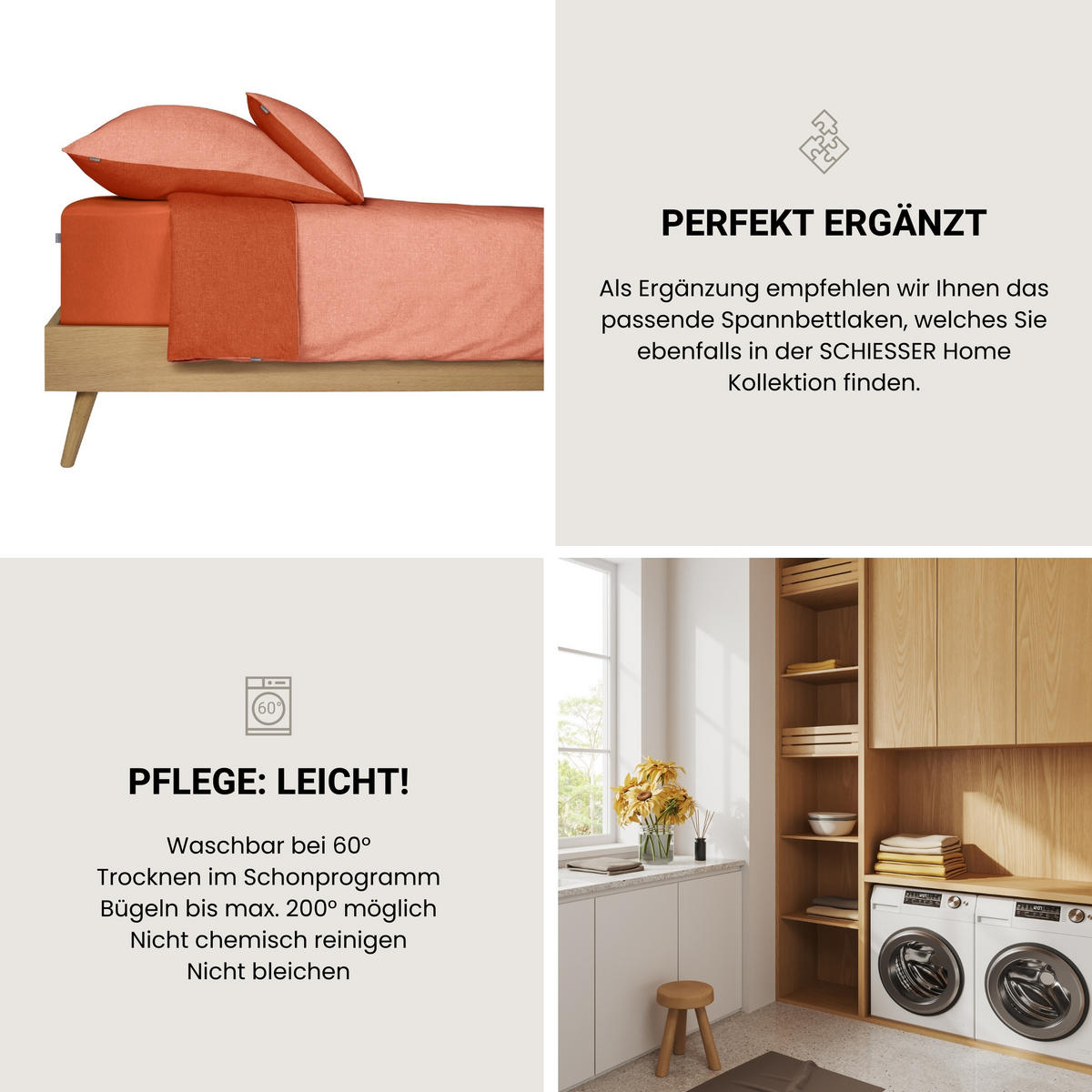 SPANNBETTLAKEN Jessi - Edeljersey - 100 x 200 cm - Terrakotta - Terracotta, Textil (100/200cm) - SCHIESSER