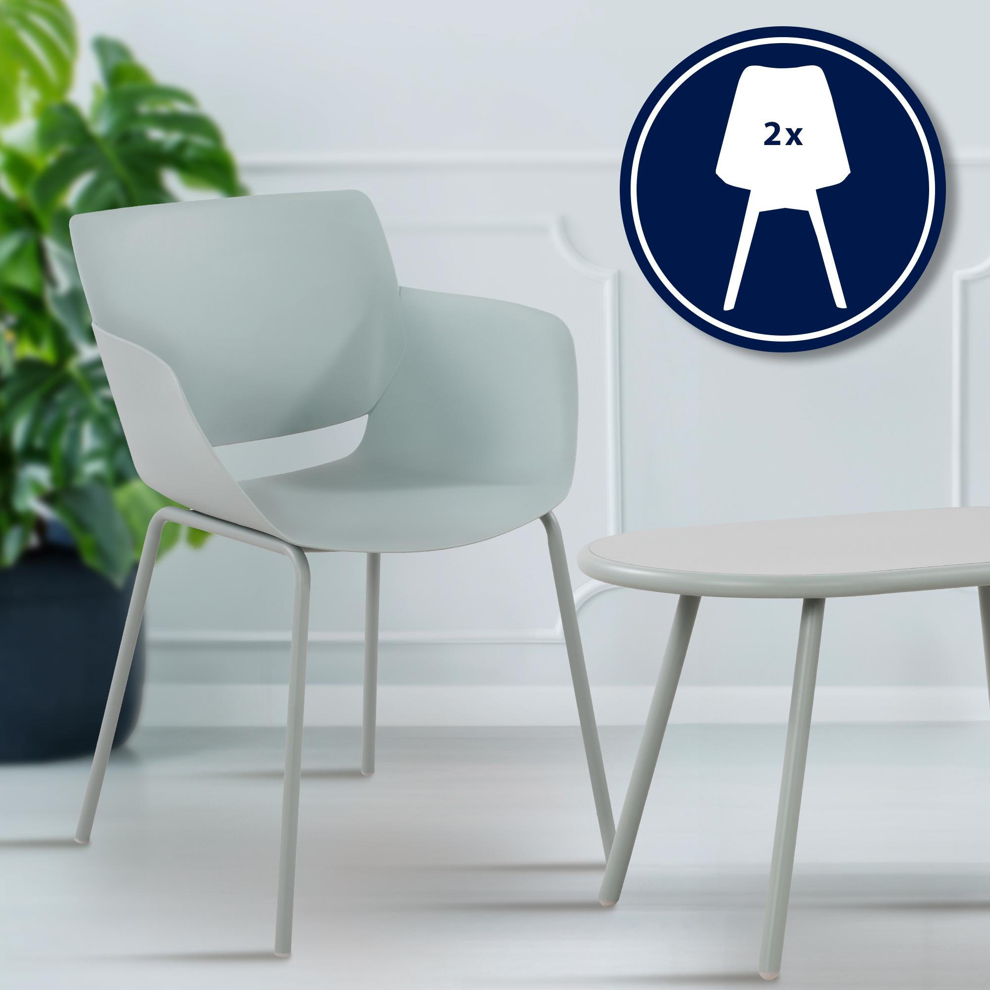 GARTENSITZGRUPPE Kunststoff türkis - Türkis, Kunststoff - CLP