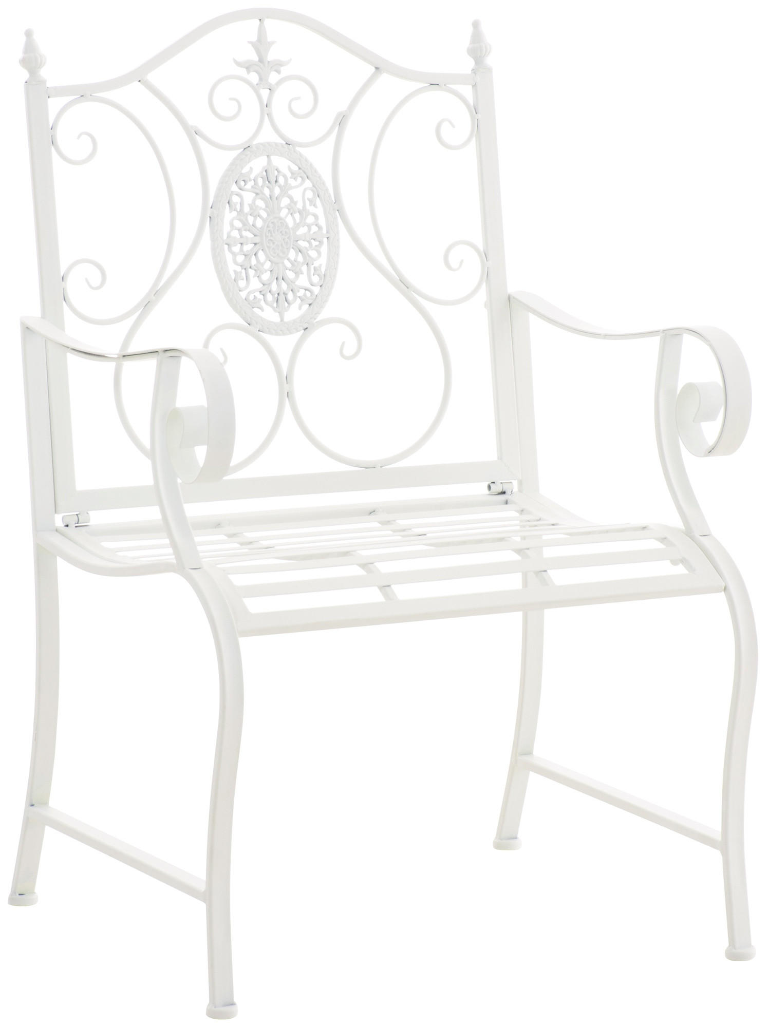 GARTENSTUHL Metall Weiß - Weiß, Metall (62/94/53cm) - CLP
