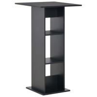 BARTISCH Moderner 60/60/110 cm aus Holzwerkstoff Schwarz mit 2 Ablagen - Schwarz, Holz (60/60/110cm) - vidaXL