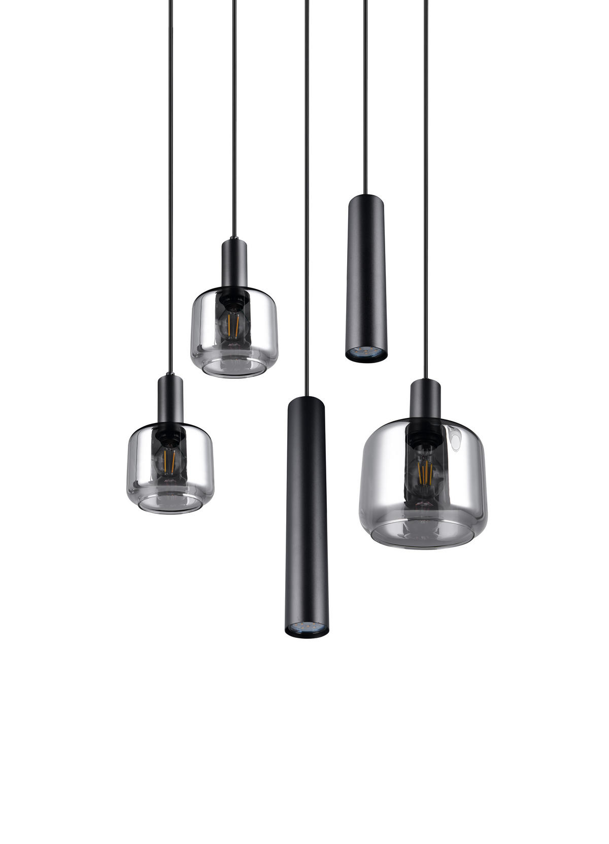 HÄNGELAMPE MATARO - Schwarz - 40/40/150 cm - Schwarz, Metall (40/40/150cm) - Trio Leuchten