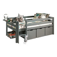 KOJENBETT Karolina 208x83x105 aus Massivholz in Grau - Anthrazit, Holz (90/200cm) - 58aufmkessel