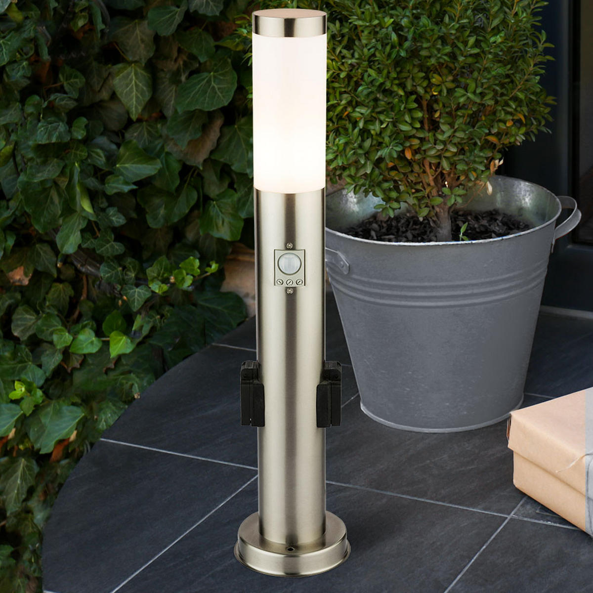 STEHLAMPE BOSTON Silber Opal - Silberfarben, Metall (7.6/7.6/60cm)