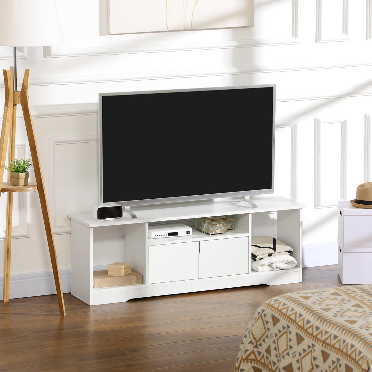 TV-MÖBEL Weiß 1 Stück - Weiß, Holzwerkstoff (120/41/30cm) - GiPP