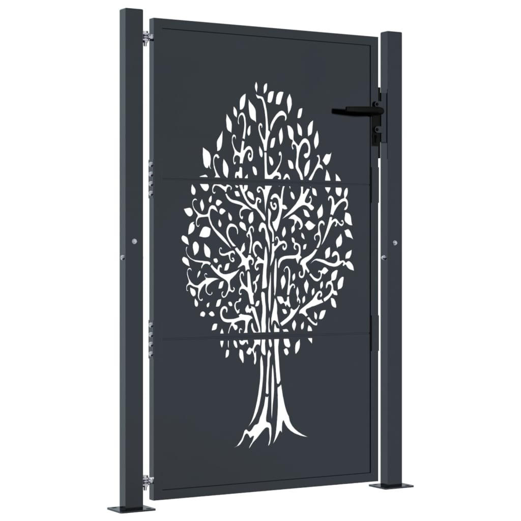vidaXL Gartentor Anthrazit 105x130 cm