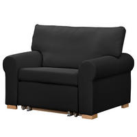 SCHLAFSOFA mit Husse - Dunkelgrau/Buchefarben, Buchenholz/Textil (125/90/90cm) - home24