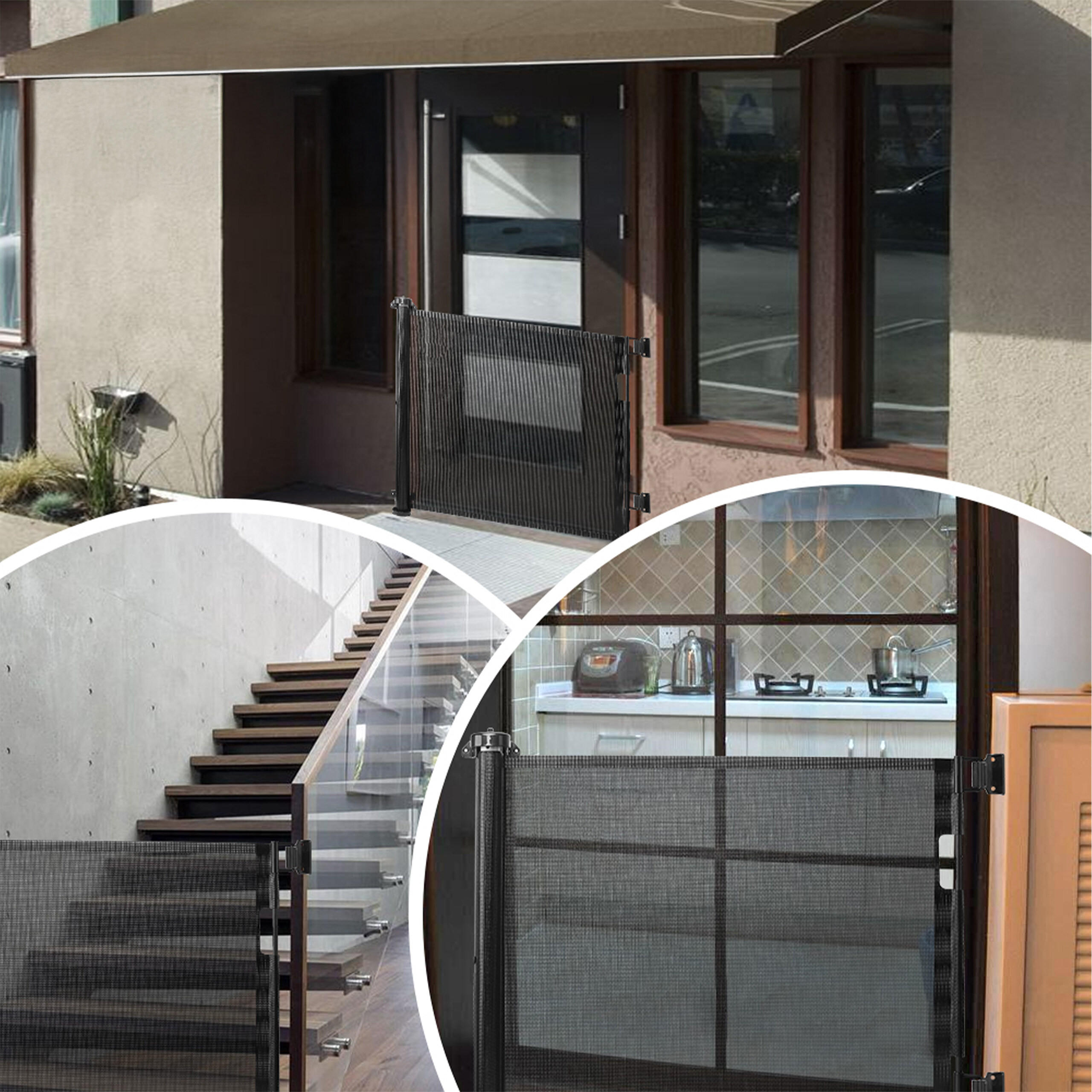 TÜRSCHUTZGITTER - Schwarz, Kunststoff/Metall (150/1cm) - Relaxdays