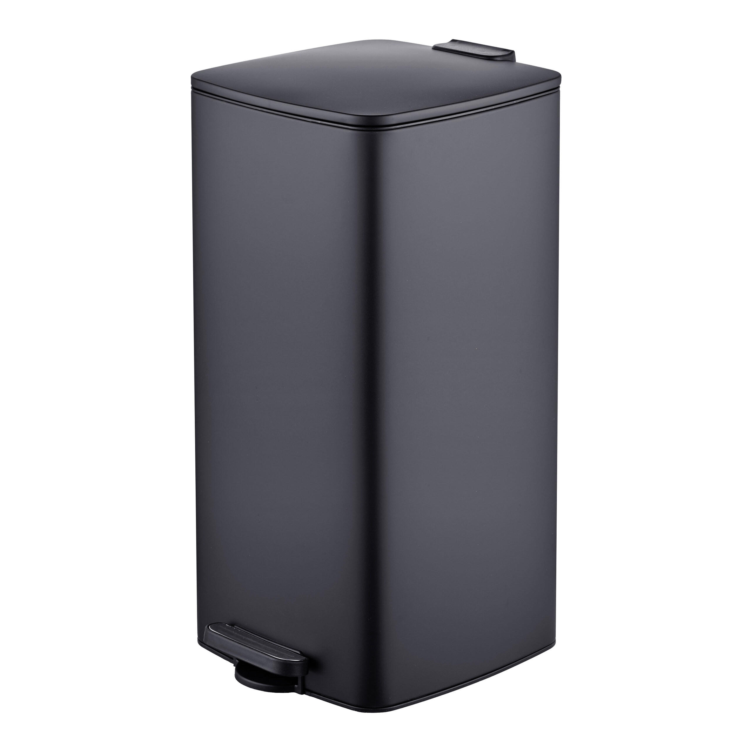 Relaxdays POPELNICE Černá s pedálem Softclose 30 l