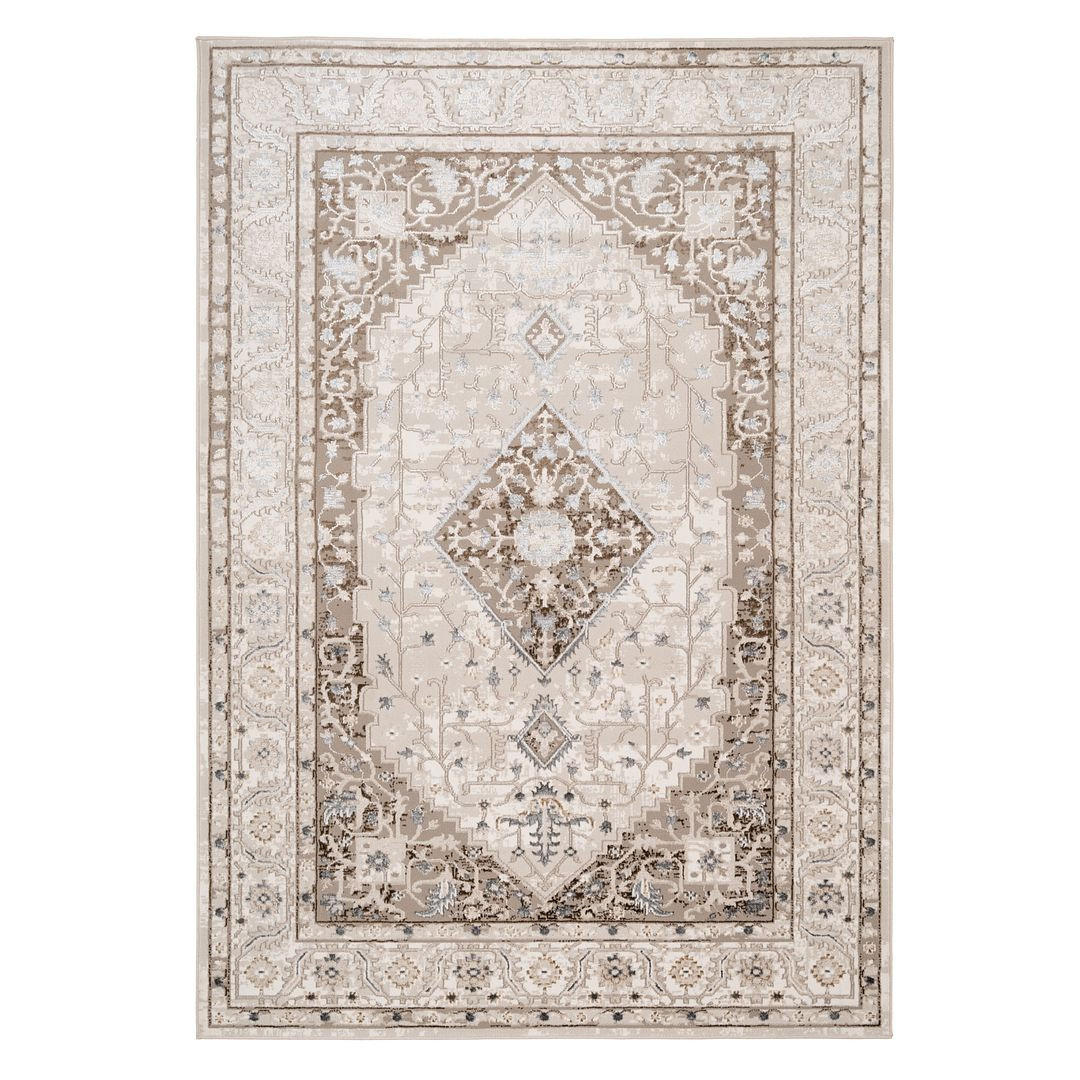 VINTAGE-TEPPICH Antares Artha Beige - Beige, Textil (119/170cm) - Kukoon Rugs