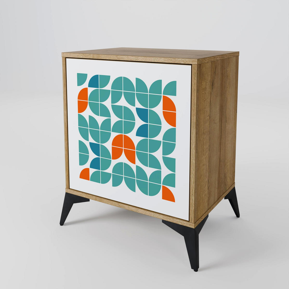SIDEBOARD BE THE CHANGE, Eichefarben, 57,5x42x57,5 cm, Ohne Füße - Eichefarben/Multicolor, Holzwerkstoff (57.5/57.5/42cm) - SpaceRebels