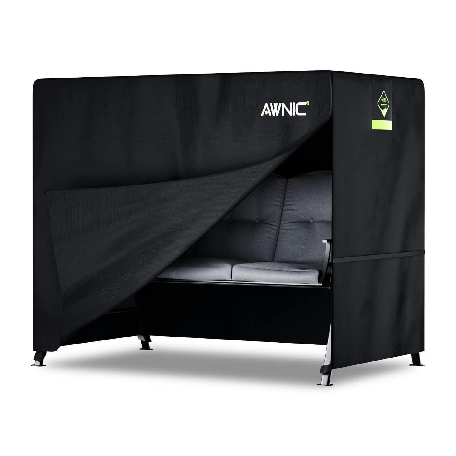 HOLLYWOODSCHAUKEL Abdeckung 175 x 125 x 160 cm Wasserdicht - Schwarz, Textil (125/160/175cm)