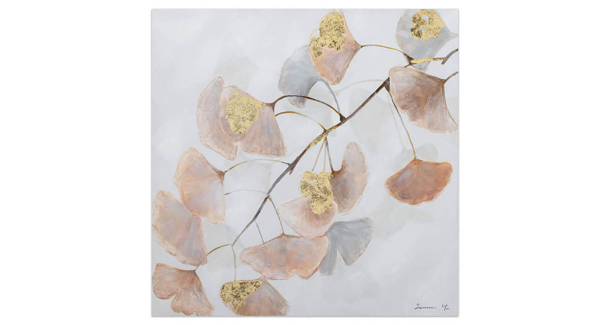 ACRYLBILD HANDGEMALT 80/80 cm - Beige/Braun, Holz/Textil (80/80cm) - KUNSTLOFT