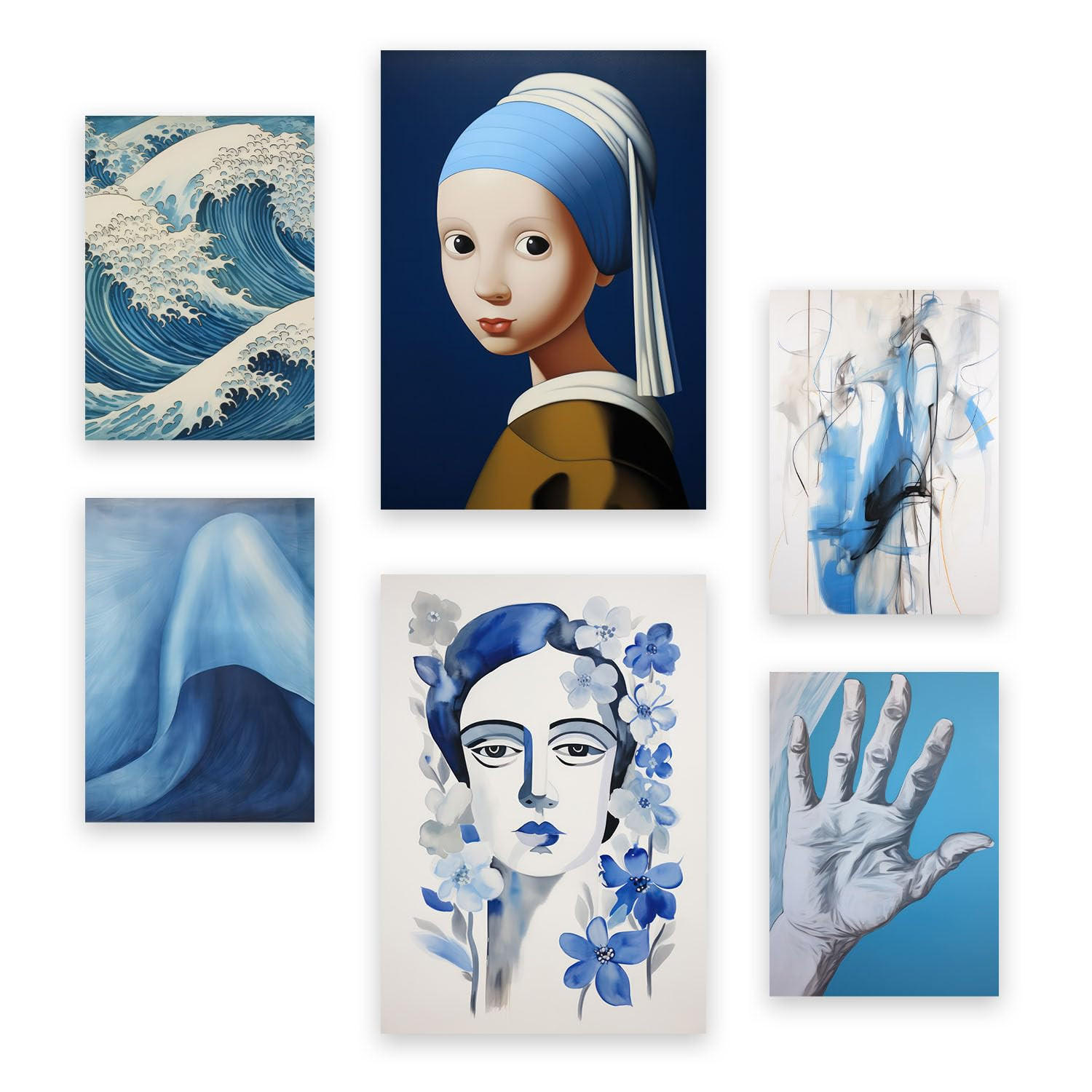 POSTER Set Mit 6 Friedliche Gelassenheit In Vielseitiger Stil A3 & A4 Rahmenlos - Klar, Papier (29/3cm) - Nacnic