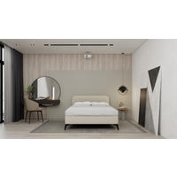 POLSTERBETT Mavilo 140 x 200 cm mit Bettkasten und Lattenrost, Taschenfederkernmatratze mit Kokos 20cm - beige - Beige, Holz (140/200cm) - Homesy