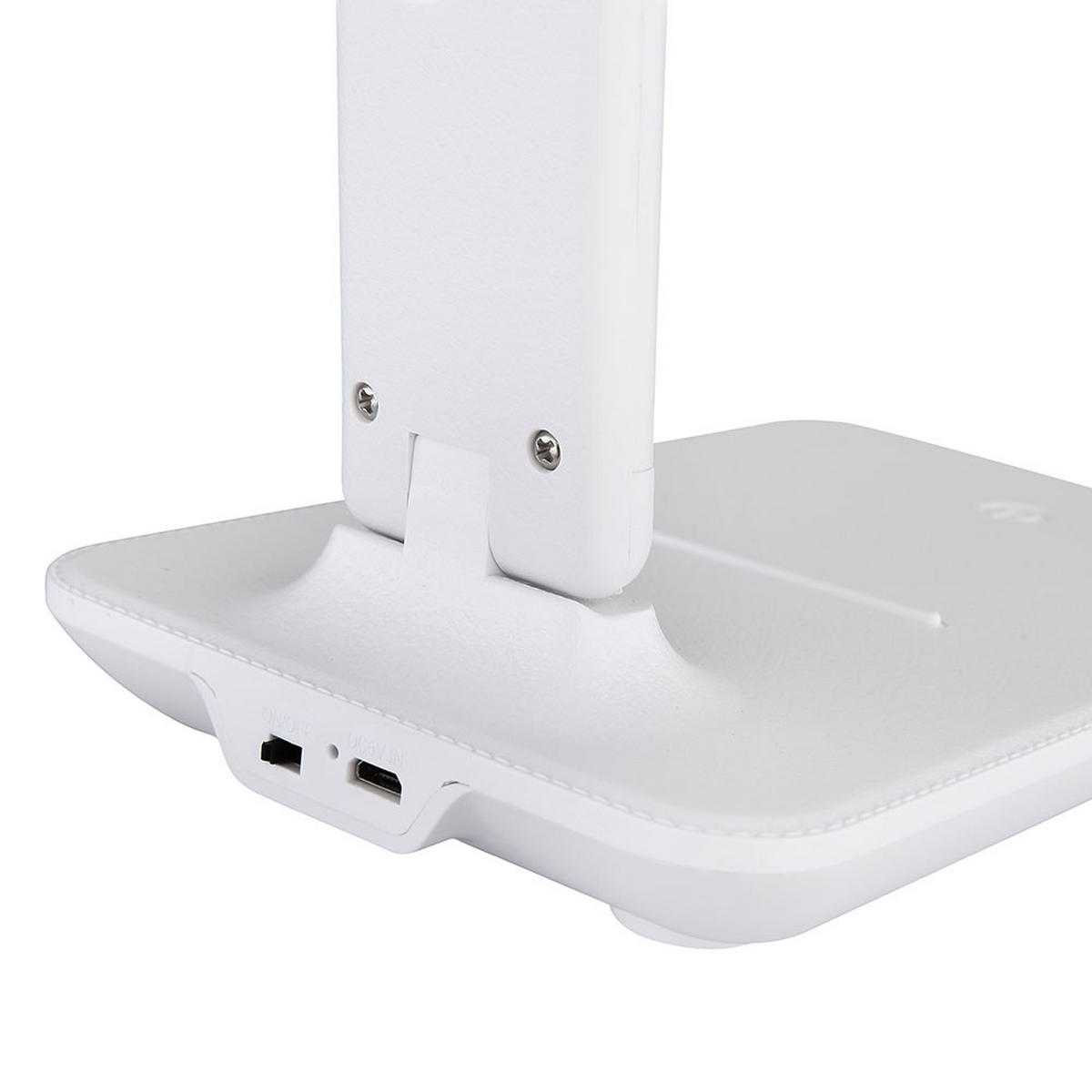 LED TISCHLEUCHTE Brighton Weiß Kunstleder - Weiß, Kunststoff (38/11.5/50cm) - Globo Lighting