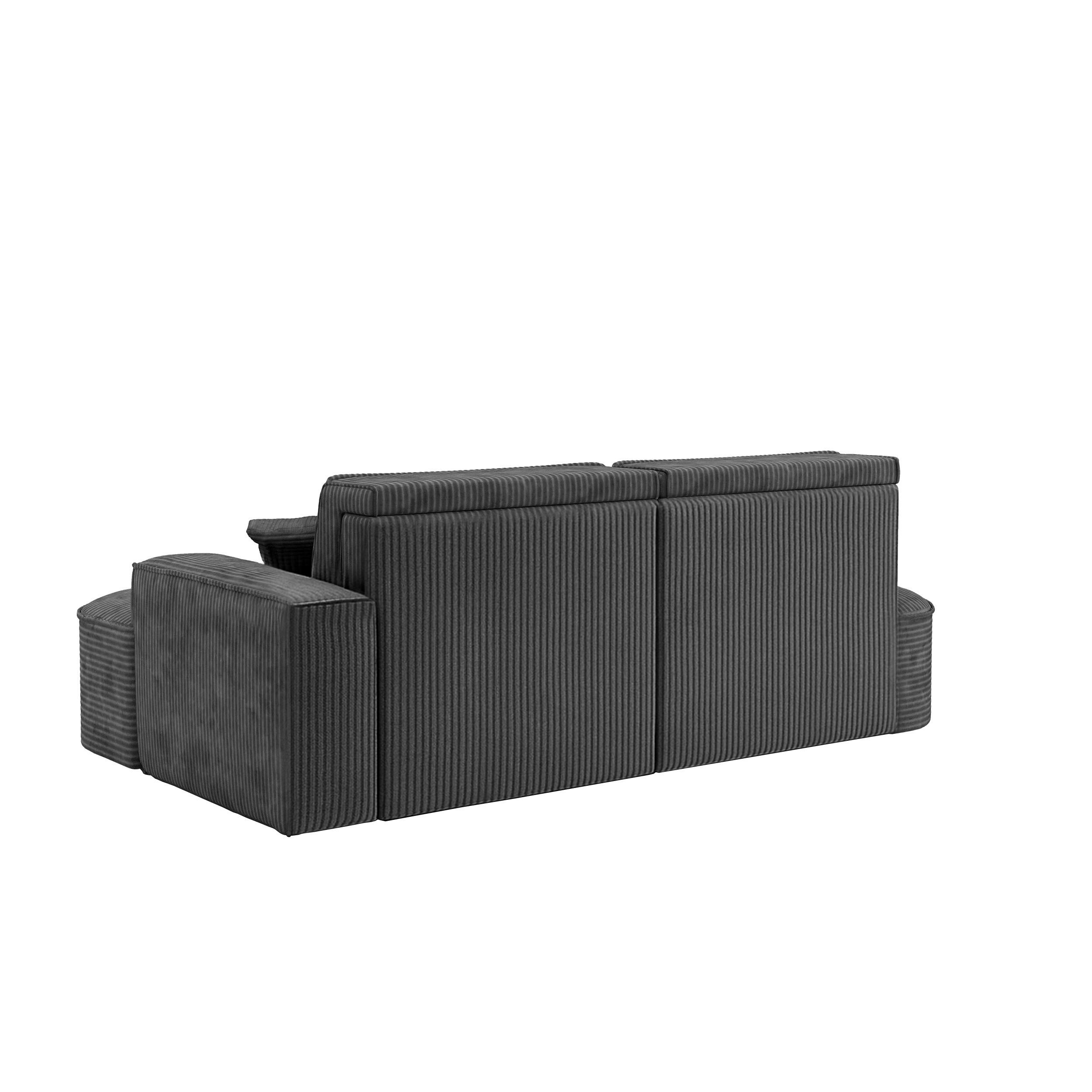 Thumbnail - Kaiser Möbel Ecksofa, Graphit, Holz, 278x179 cm, Wohnzimmer, Sofas & Couches, Wohnlandschaften, Ecksofas