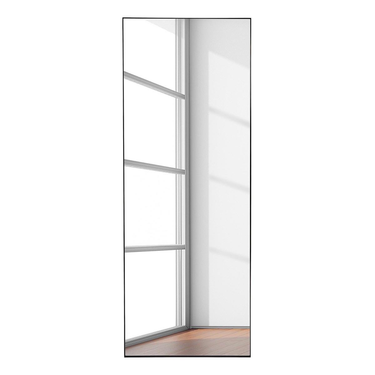 SPIEGEL - Schwarz - Schwarz, Holzwerkstoff/Metall (60/160/3cm) - home24