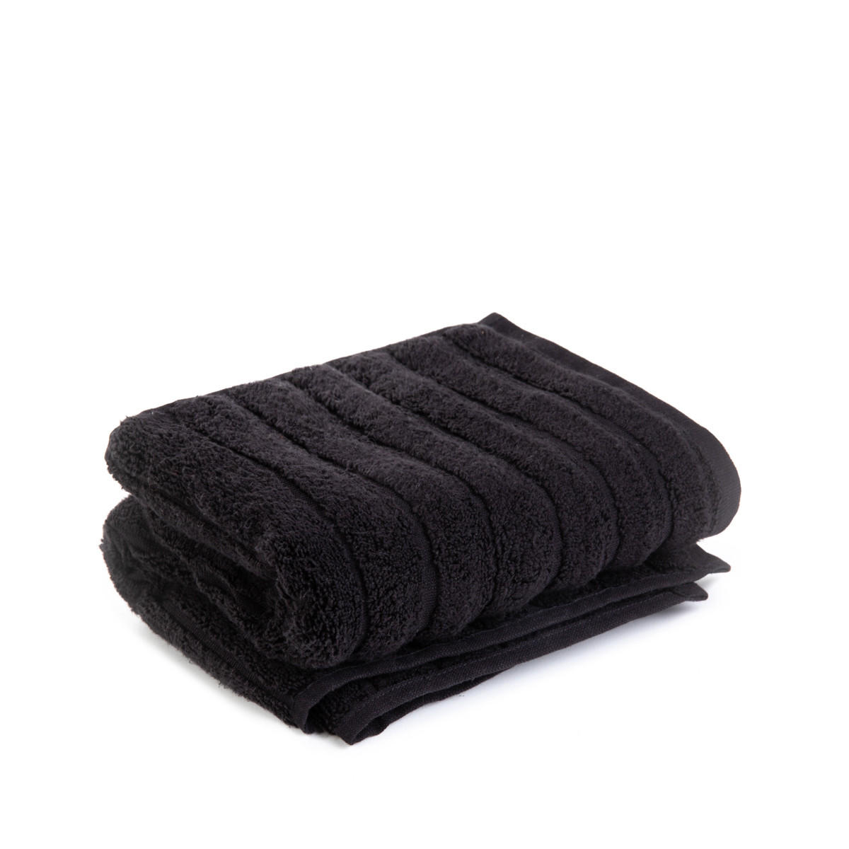BADETUCH Astri schwarz 50/90 cm - Schwarz, Textil (50/90cm) - Homla