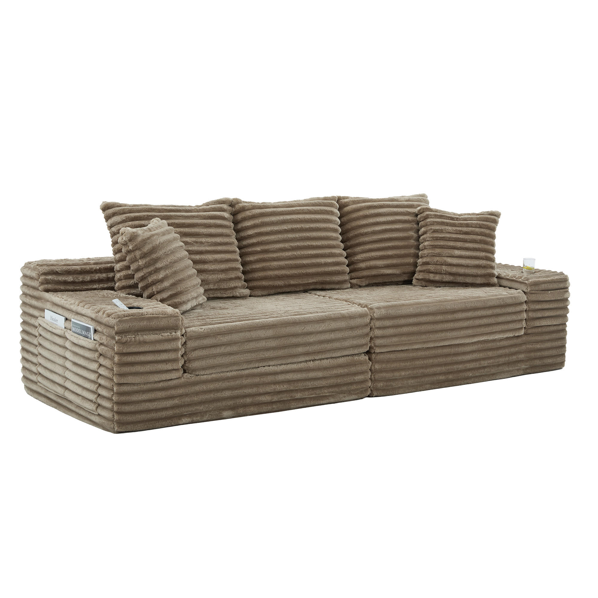 ComfortXL Schlafsofa Sand 107.48x34.25x38.58 cm