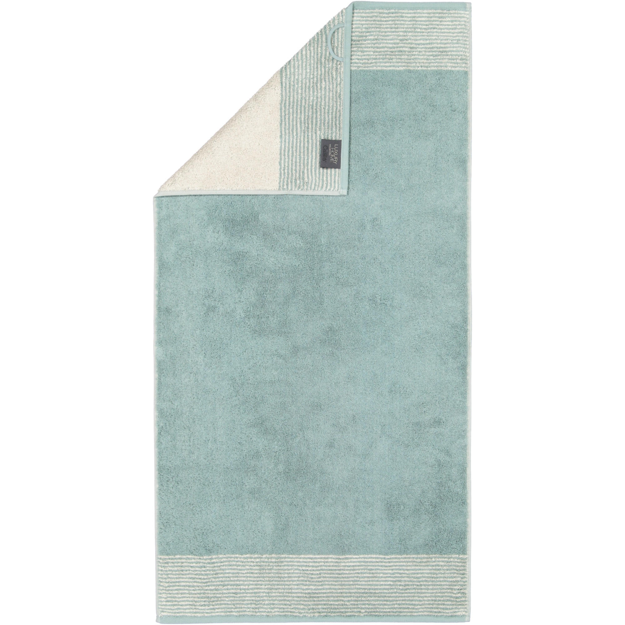 HANDTÜCHER LUXURY HOME TWO-TONE 590 SALBEI - 43 - Grün, Textil (50/100cm) - Cawoe