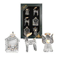 CHRISTBAUMSCHMUCK Kristallformen Transparent 6cm (Glas / 6 Stk.) - Transparent, Glas (4/6/3cm)