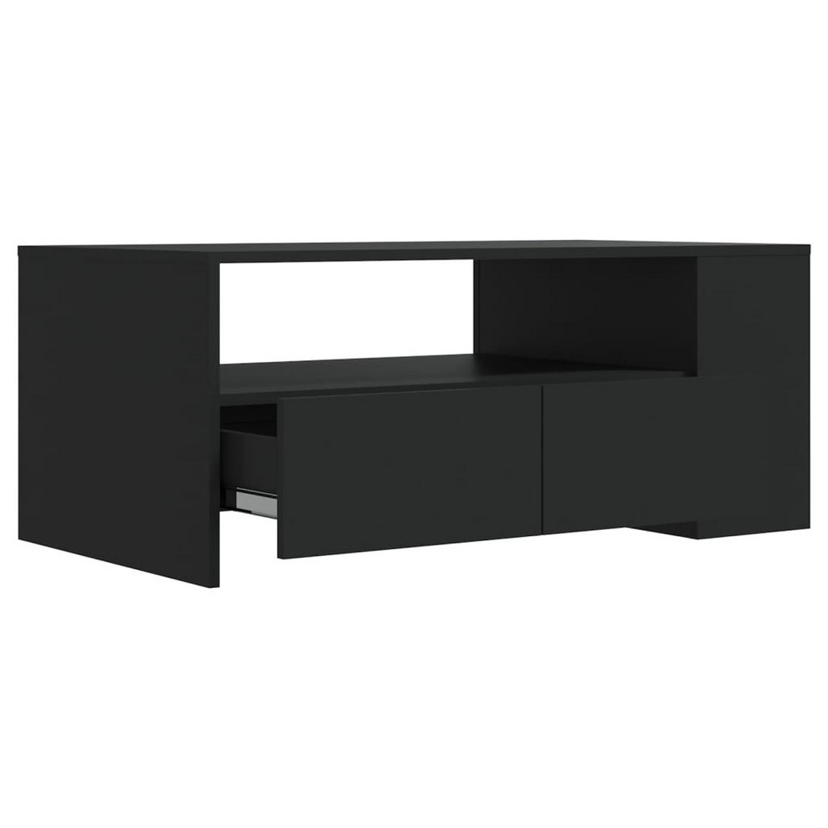COUCHTISCH Schwarz 102x55x42 cm Holzwerkstoff - Schwarz, Holzwerkstoff (102/55/42cm) - furnicato