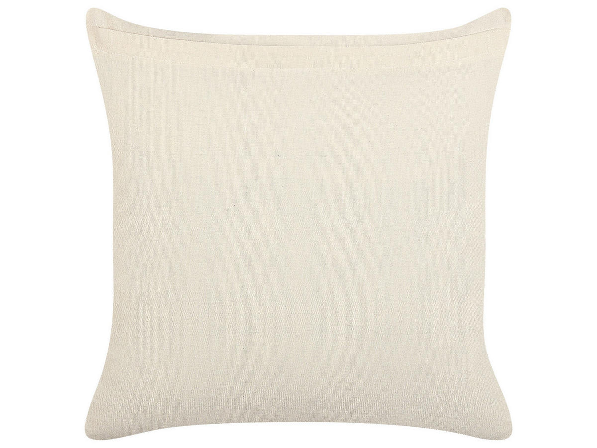 DEKOKISSEN Hellbeige 45/45 cm Cercis - Beige, Naturmaterialien/Textil (45/45cm) - Beliani