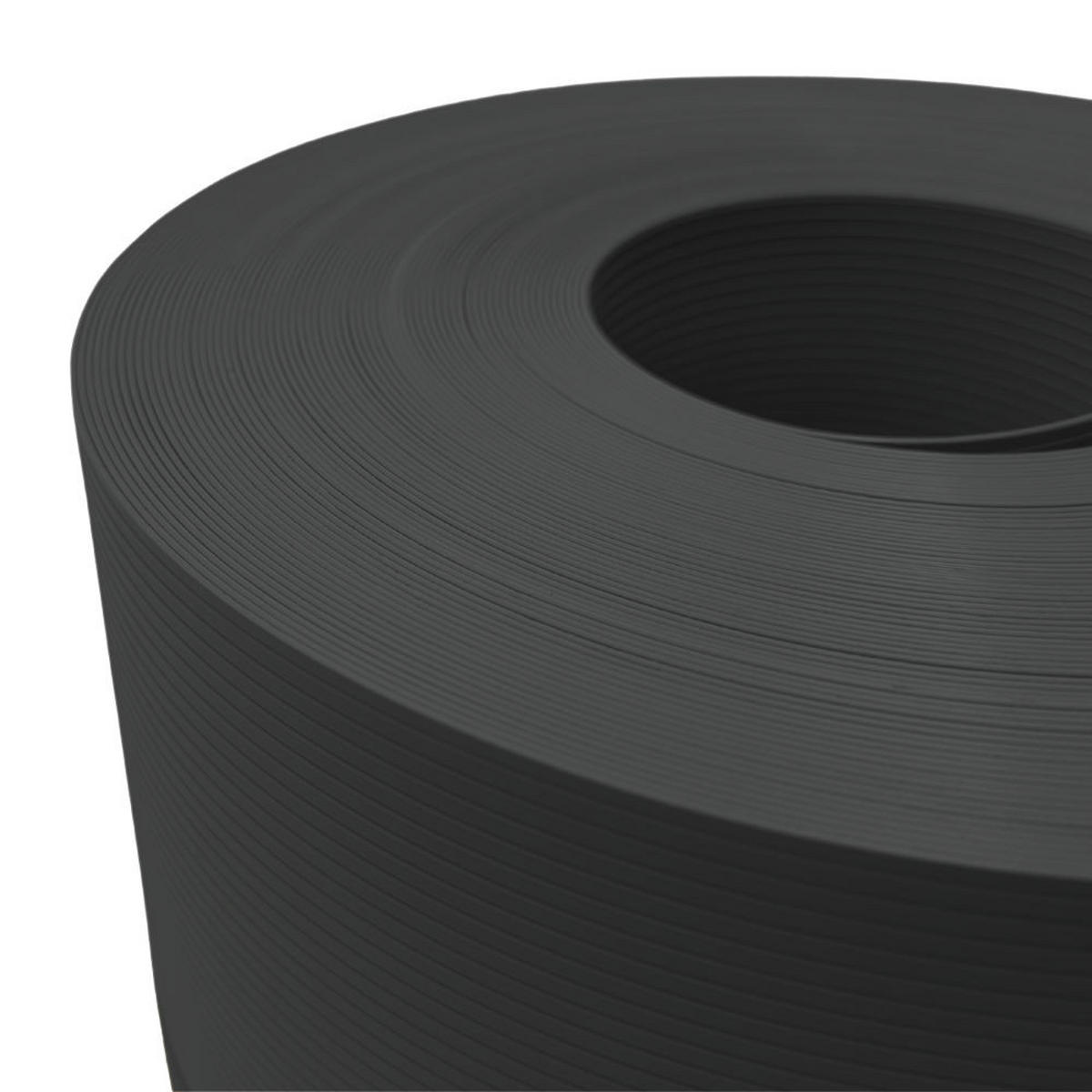 SICHTSCHUTZSTREIFEN Rille Maxi Rolle für Doppelstabmatten 24cm hoch Anthrazit 26m - Anthrazit, Kunststoff (2600/24cm) - ZAUN|ZU