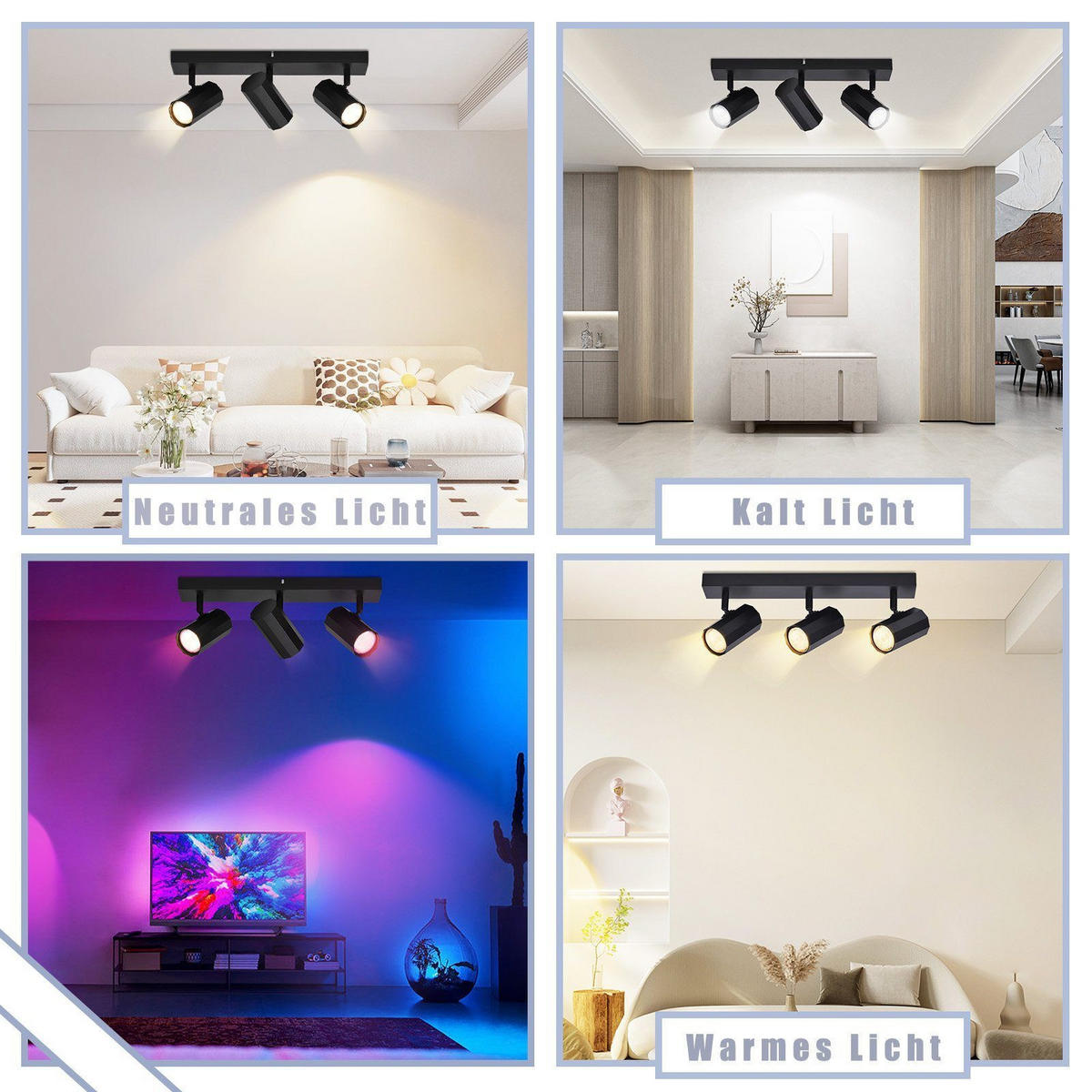 STRAHLER Inga 3-flammig 39/11/3 cm - Schwarz, Metall (39/11/3cm) - Nettlife