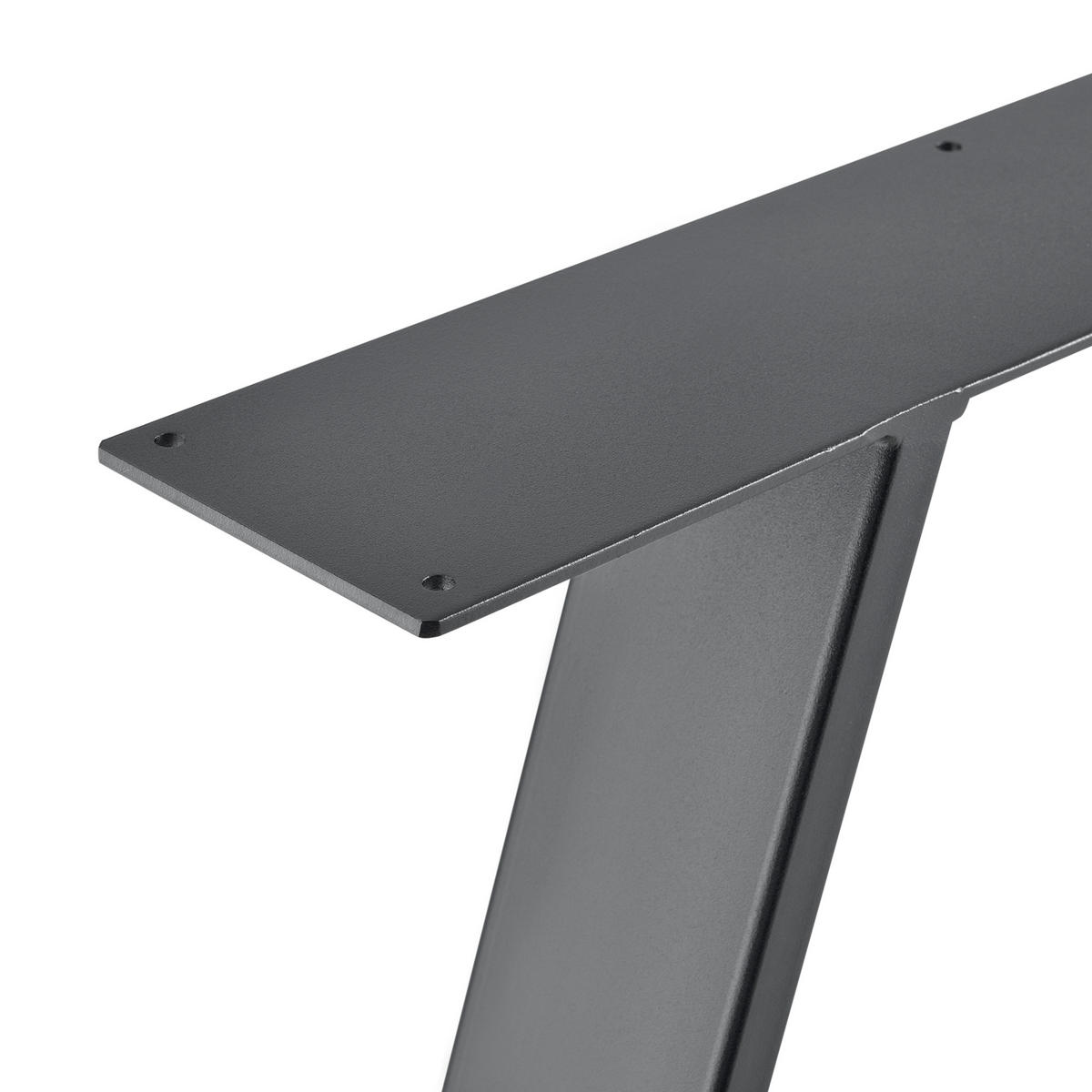 TISCHGESTELL-SET 2-TLG. Eschau - Grau, Metall (70/72/10cm) - [en.casa]