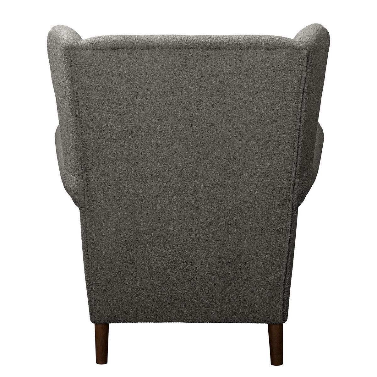 OHRENSESSEL - Dunkelgrau/Dunkelbraun, Textil (85/101/89cm) - home24