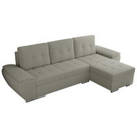 ECKSOFA UMBRIA L Hellgrau Boucle - Hellgrau/Grau, Textil (271/157cm) - MKS