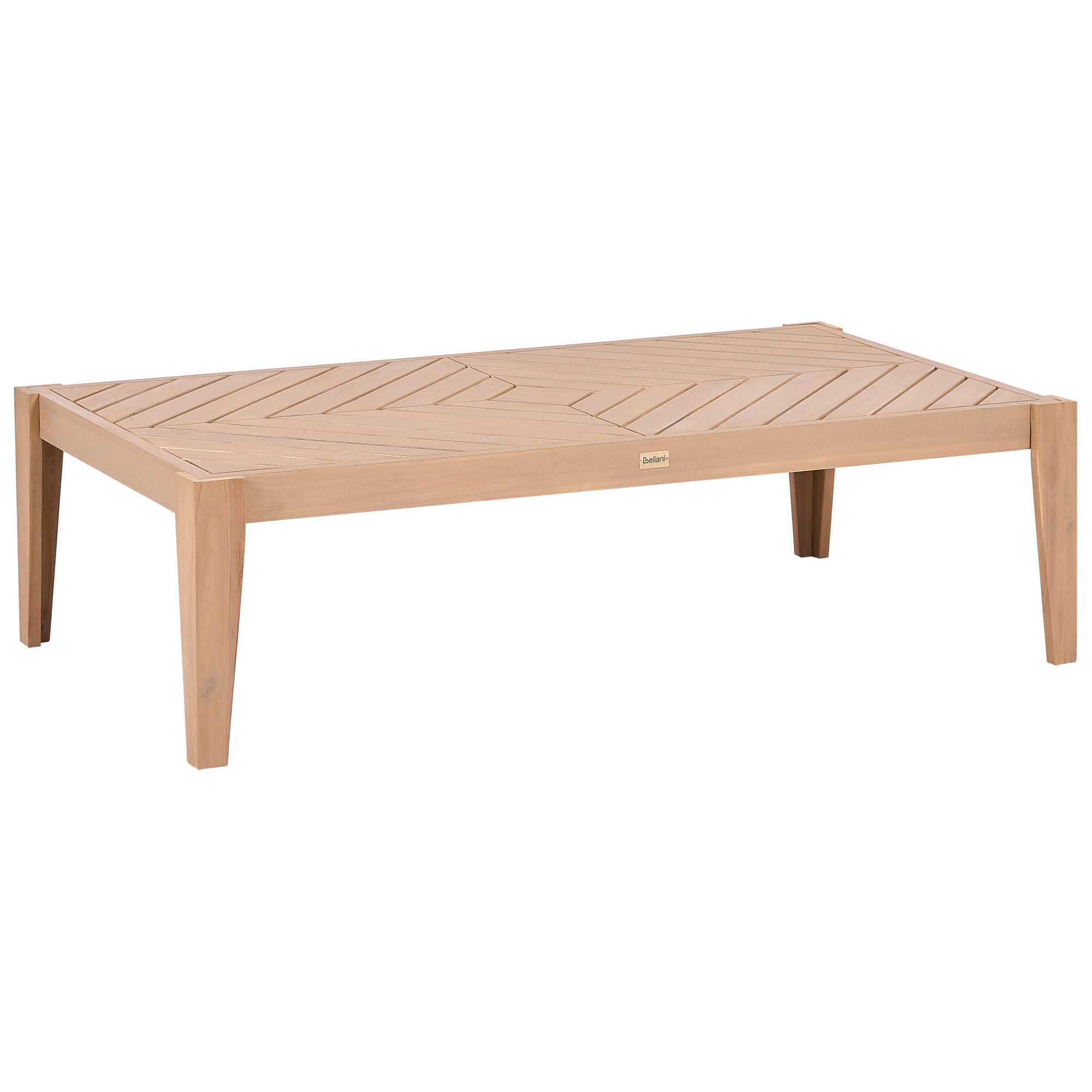 OUTDOOR-COUCHTISCH 123/68 cm Akazienholz Hellbraun Rivello - Hellbraun/Braun, Holz (123/68/35cm) - Beliani