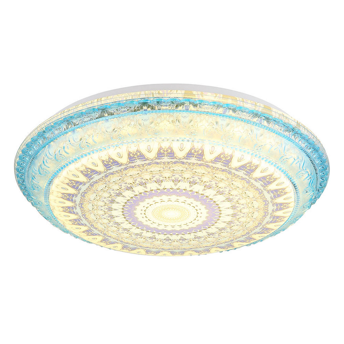 LED DECKENLEUCHTE Lazaro Blau Weiß - Blau, Metall (39/39/8.5cm) - Globo Lighting