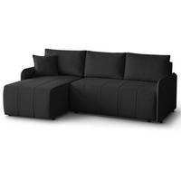 ECKSCHLAFSOFA Capri schwarz - Schwarz, Kunststoff/Textil (223/156cm) - Beautysofa